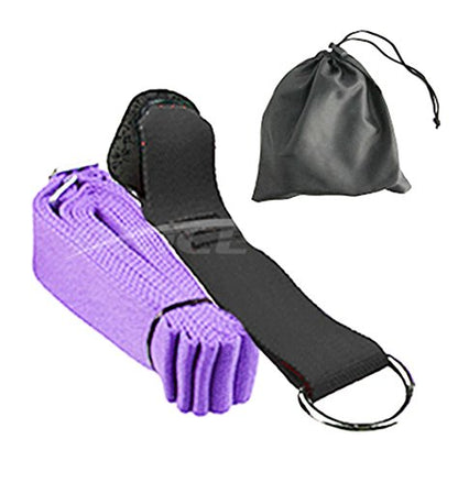 Adjustable Leg Stretcher Lengthen Ballet Stretch Band - Easy Install on Door Flexibility Stretching Leg Strap Great Cheer Dance Gymnastics Trainer Stretching Equipment Taekwondo Training - color: purple-2