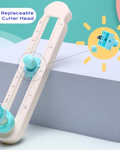 Oythiem Circle Cutter Tool for Paper Crafts - Rotary Cutter Round Cutting Knife for Scrapbooking, Card Making, Art And Diy Crafts, Fits Circles with A Radius Between 0.6"-4" - size: 1 Cutter tool & 0 Cutter head (0.6"-4")