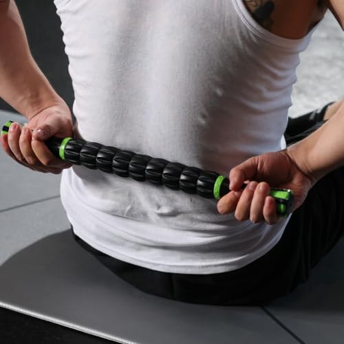 Muscle Roller Deep Tissue Massage Stick Cellulite Roller Fascia Blaster Lymphatic Drainage Massager for Muscle Soreness Tightness Physical Therapy(Blue Black) - color: Blue Black