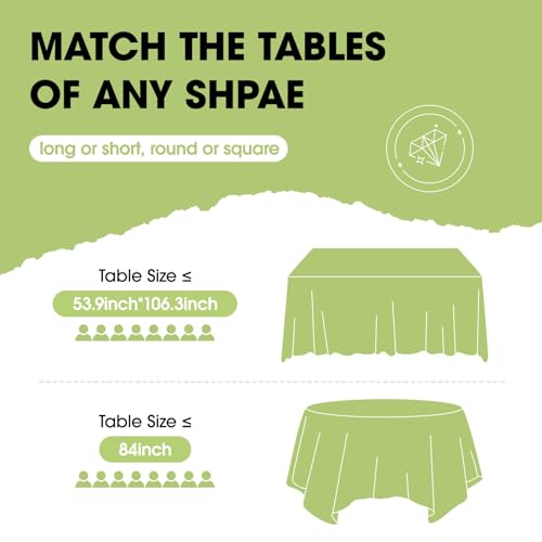 Pureegg Plastic Table Cloth Disposable 8 Pack, 54 x 108 Inch Table Cloths, Easter Party, Valentines, Mothers Day Decorations, Tablecloths, Rectangle, Pastel Plastic Cover, Leakproof & Sturdy, Pink | Easter Party, Valentines Day, Mothers Day, Leakproof & S