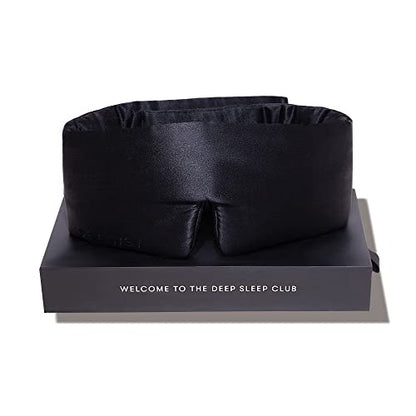 DROWSY Silk Sleep Mask - Face-Hugging, Padded Cocoon for Luxury Sleep in Total Darkness - 100% Pure Mulberry Silk (Black Jade) - color: Black Jade, size: 1 Count (Pack of 1)