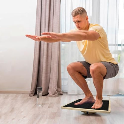 Balance Board Professional Wobble Board for Adults Anti-Slip for Physical Therapy Standing Desk Core Strength Wooden Rocker Board(350LBS) - size: 360° Balance Board (Wooden)