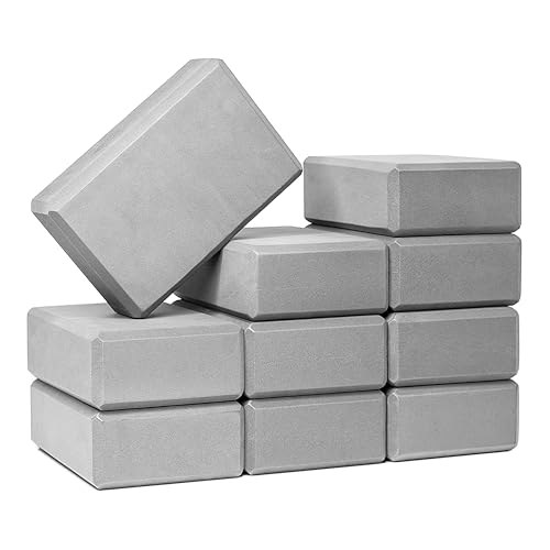 3in Foam Bulk Yoga Blocks, 10 Pack - color: Cool Gray