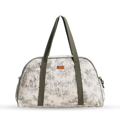 Maison d' Hermine Yoga Mat Duffle Bag Gym Tote Yoga Mat Carry Bag | Cylindrical bag for Woman Men Gifts Adjustable shoulder straps with Drawstring Water Bottle Pocket and zipper pocket - color: Savana Jouy, style: Yoga Mat Duffle Bag
