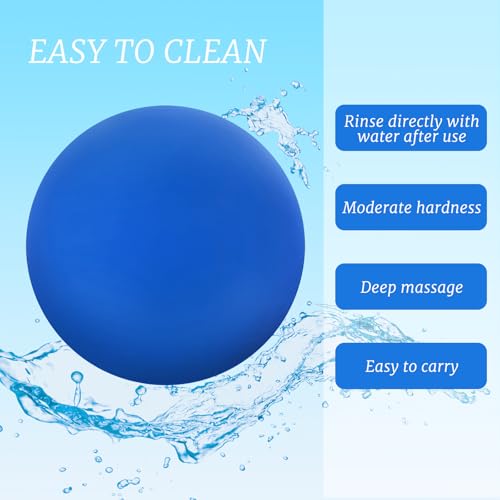 ZUFECY Massage Ball for Foot & Back, 2.5 Inch Rubber Trigger Point Therapy Ball - Myofascial Release Tool for Yoga, Plantar Fasciitis Relief, Muscle Relaxation Hand Massager