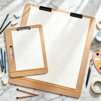 23"x26" Oversized Drawing Board with Clips and Rubber Bands | Big Size Art Board With 2 Clip To Secure Papers. Ideal For Sketching, Art Creation And Studio Use For Artists - size: 23"x26", 1 Pack