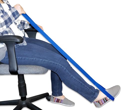 Rehabilitation Advantage 41-Inch Leg Lifter with Hand Strap and Foot Loop | Rigid Mobility Aid For Wheelchair, Hip or Knee Replacement Surgery Recovery