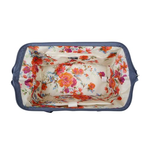 Jessica Simpson Countryside Weekender Duffel 100% Polyester Drop Bottom Bag - color: Oceanview