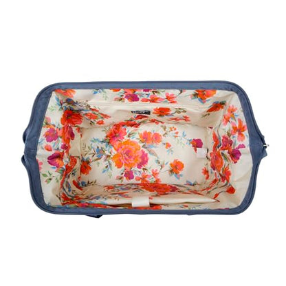 Jessica Simpson Countryside Weekender Duffel 100% Polyester Drop Bottom Bag - color: Oceanview