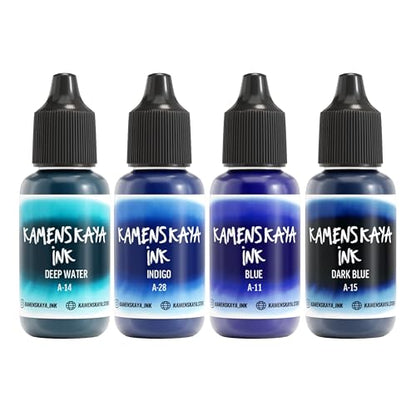 Alcohol Ink Set - 34 Color Variations - Set #18-4 Alcohol Inks x 0.51 fl oz (15 ml) | Highly Concentrated Dyes, Lightfast, Translucent and Vibrant Colors – For Painting and Epoxy Resin – Made in the EU - color: 18, style: Basic 'A' line