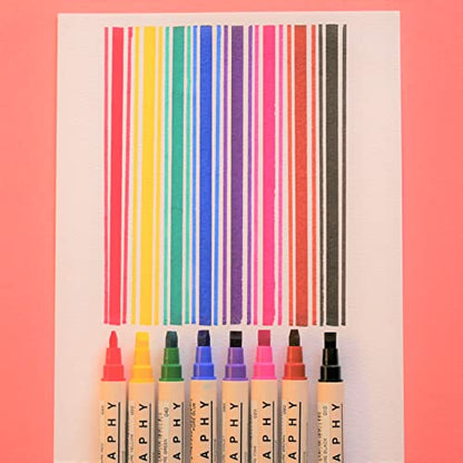 Zig Memory System Calligraphy Markers, Multicolor, 8-Pack