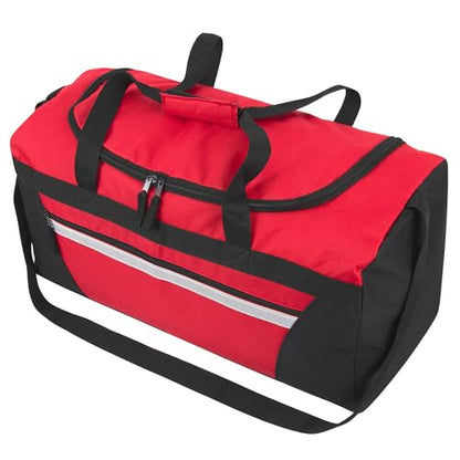 40 Liter, 22 Inch Reflective Duffle Bag with Shoulder Strap for Men, Women, Travel - color: Red