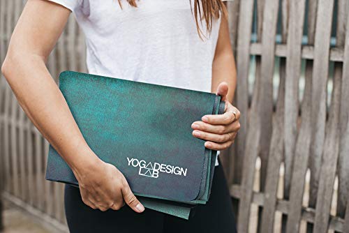 YOGA DESIGN LAB | The Combo Yoga Mat | Eco Luxury | Ideal for Hot Yoga, Power, Bikram, Ashtanga, Sweat | Studio Quality | Includes Carrying Strap! - color: Aegean Green, size: 1.5mm