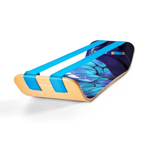 GIBBON SlackBoard, Balance Board Kids & Adults, Slackline Balance Trainer - color: Butterfly Plus - 2 Line