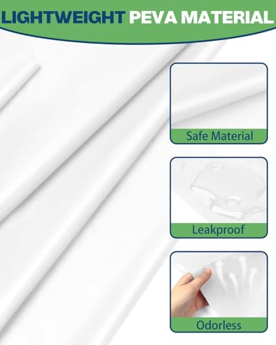 Plastic Table Cover Roll 54 Inch x 120 Feet Disposable Tablecloth, White Table Cloth Roll with Cutter Box for Weddings, Christmas, Thanksgiving, Banquets, Parties