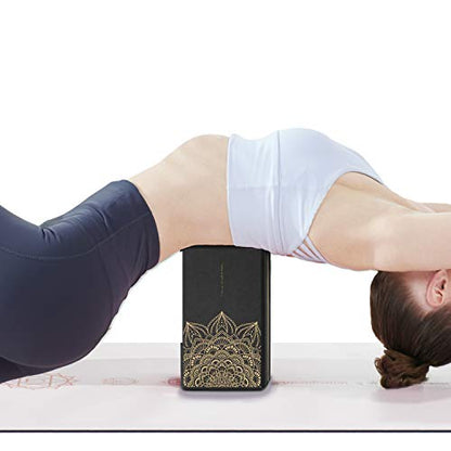 nuveti Yoga Blocks Set of 2, High Density Yoga Brick Foam Blocks to Improve Strength, Flexibility and Balance Brick Foam Blocks - color: Black