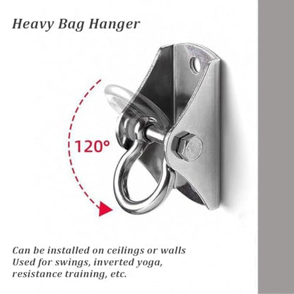304 Stainless Steel Swing Hangers,Heavy Duty Hammock Hanging Kit for Swing Set,Chair,Yoga,Multiple Indoor Outdoor Gym,Sandbag,Indoor Outdoor 2 Pack (1500 lbs)