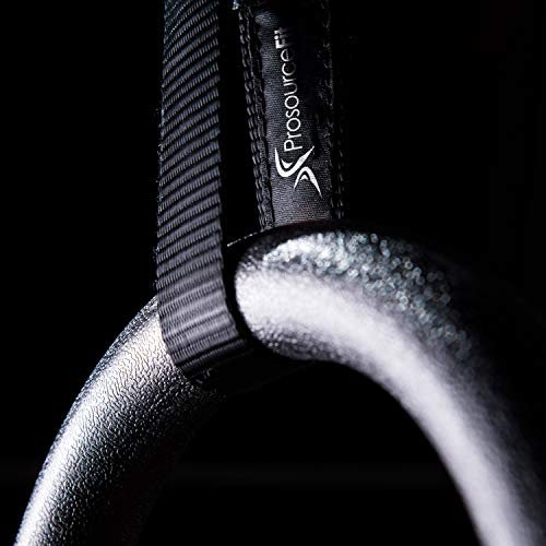 ProsourceFit Fitness Gymnastics Rings with Straps for Total Body Conditioning at Home