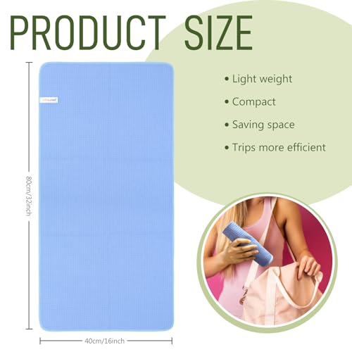 SUNLAND Microfiber Workout Gym Sweat Towels for Men | Fast Drying, Fitness Sports Towel, For Women, Lightweight Multi-Purpose, Hot Yoga Towel - color: Blue, size: 16x32inch