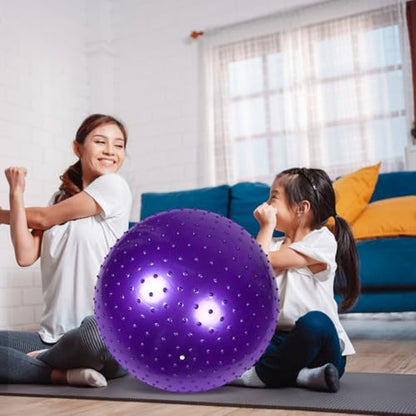 ibasenice Spiky Massage Ball 10-Inch PVC – Core Relief & Sensory Training for Stress Relief, Balance & Coordination at Home, Office, Studio – Kids & Adults