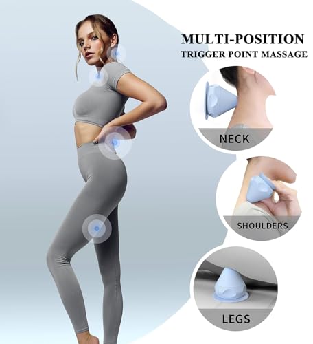 PROIRON Mountable Massage Ball with Suction Cup Pinpoint Deep Tissue Muscle Knot & Sore Relief, Vibration & Heating Trigger Point Massage Tool for Back Neck, Self-Massage Tool - color: Purple