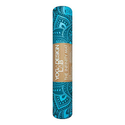 YOGA DESIGN LAB | The Infinity Mat | Luxurious Non-Slip Design Provides Unparalleled Grip to Support and Align You Beautifully | Eco-Friendly | w/Carrying Strap! - color: Mandala Aqua, size: 5mm