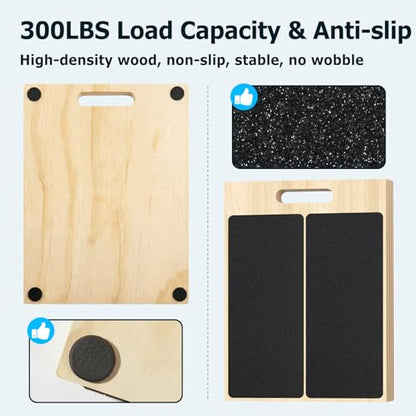 Wooden Slant Board for Calf Stretching, 5 Adjustable Angles, 2684