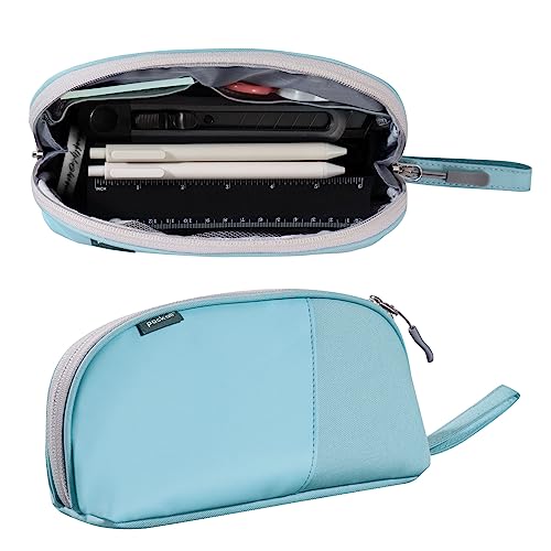 pack all Large Pencil Case, Multi-Compartment Pencil Pouch with Zipper | Large Capacity, Removable Compartment, Durable Fabric, Smooth Zipper, Multi-use for Pens, Stationery & Makeup, Blue - color: Blue