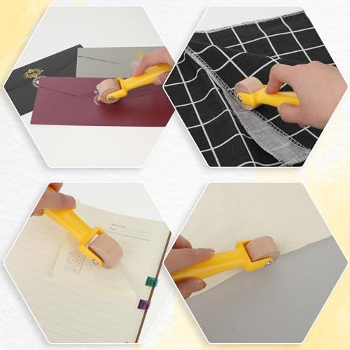 Quilting Seam Roller 2.3 cm Wallpaper Roller Seam Roller for Quilting Sewing Seam Roller Tool with Easy to Grip Handle for Print, Ink, Home Decoration