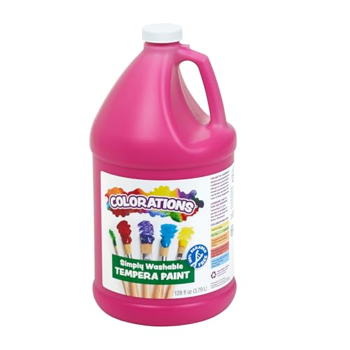 Colorations Paraben-Free Washable Magenta Tempera Paint for Kids, 1 Gallon | Vibrant ,Non-Toxic and Made in the USA - color: Magenta