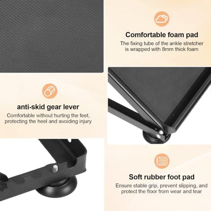 Heavy Duty Iron Slant Board Calf Stretcher, 5 Adjustable Angles Slant Board with Foam Pad Non-Slip Surface, Weight Capacity Leg Stretch Platform for Physical Therapy Squat Calf Training Home Gym
