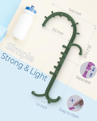 Back and Neck Massager for Pain Relief Deep Tissue, Upgraded Full Body Trigger Point Cane Massage Tools, Therapy Massage Stick Pressure Point Hook, Muscle Knot Remover Tool (Green) - color: Green
