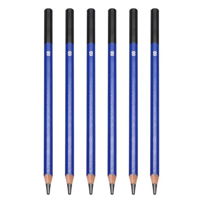 PATIKIL 6B Drawing Pencils for Sketching, 6PCS Sketch Pencils for Drawing Art Pencils Graphite Wood Pre-sharpened for Drawing Sketching Artists, 6B Pencils - size: 1 Count (Pack of 1), style: 6B
