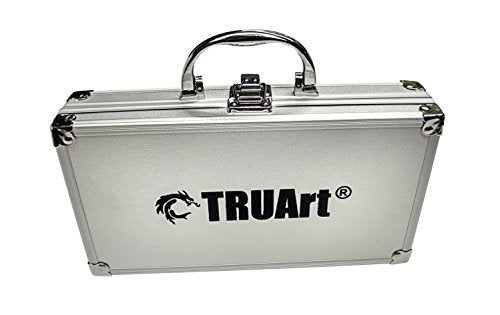 TRUArt Wood and Leather Pyrography Pen Set - Best Woodburning and Leather Crafts Burner Tool Kit - 35 Different Tips - Dual Power Mode - 30W and 15W, Gourd (Aluminum Case)