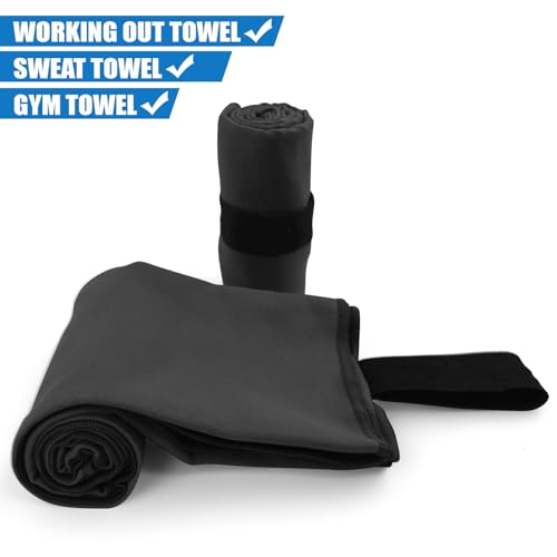 Microfiber Camping Towel Small Lightweight Quick Dry Towels for Gym Face Neck Body Sweat Golf Cycling Hiking (Black, 2 Pack S) - color: Black, size: 2 Pack S