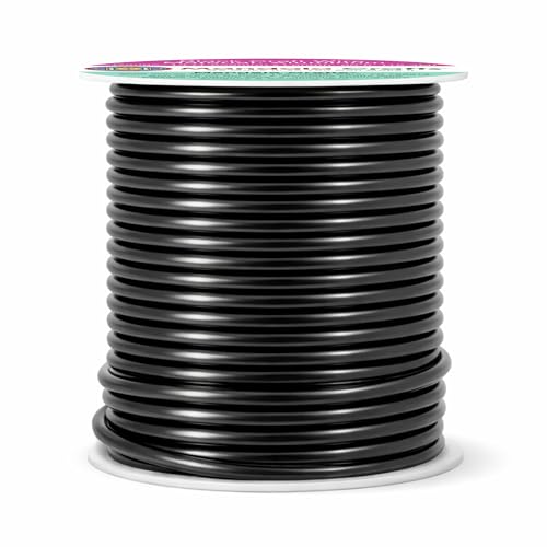 Mandala Crafts 13 Gauge Black Anodized Aluminum Craft Wire, 60 FT | Colored, Flexible, Bendable, for Bonsai, Armature, Sculpting, Wire Wrapping, Jewelry Making, Weather & Tarnish Resistant - color: Black, size: 13 Gauge