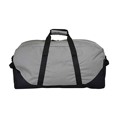 DALIX 25" Big Adventure Large Gym Sports Duffle Bag (Black Grey Navy Blue Red Camo) - color: Gray