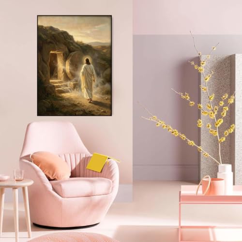 Christian Diamond Art Kits for Adults Cute Diamond Painting Kit Beginner | Vintage 5D DIY Jesus Funny Diamond Dots Full Drill Crafts for Gem Art Dot Art for Adults Home Wall Decor for Teens 12x16 in - color: DP04917