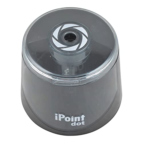 Westcott iPoint Dot Battery Pencil Sharpener | Compact & Battery Powered with Stainless Steel Blades, EZ View Shavings Reservoir, Home, Office, School or Classroom