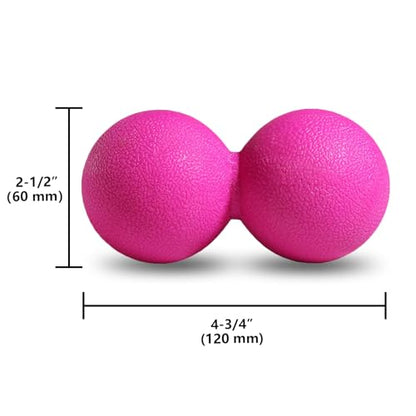 GOGO Peanut Massage Ball for Myofascial Release, Purple Double Lacrosse Fascia Balls for Back Feet Trigger Point Therapy, Deep Tissue - color: Purple