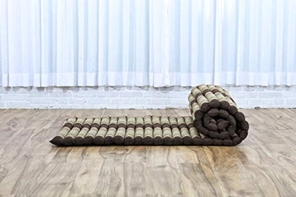 Leewadee Thai Roll Mat 75 x 28 inches Kapok Firm - color: Sf10 - Brown, size: M: 75x28"