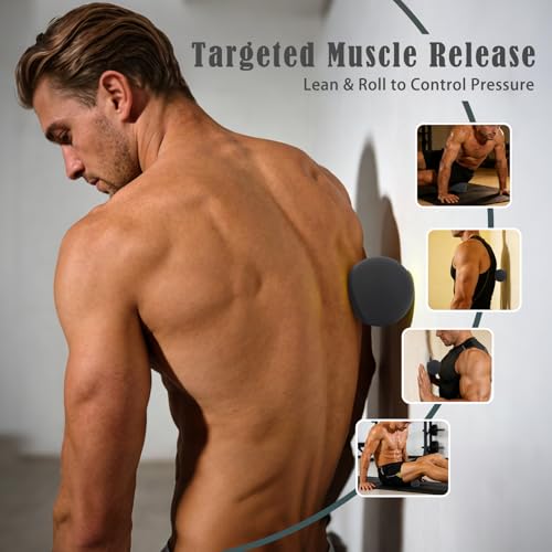 Massage Balls, 2 Pack Firm Silicone Massage Ball Set (Smooth & Textured, 3.54" & 3.22"), Muscle Relaxation, Trigger Point & Myofascial Release for Back, Neck, Shoulder & Foot - style: Smooth & Wave-Texture Set