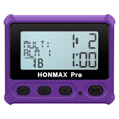 8100 Professional Interval Timer and Stopwatch, Backlight, USB-C Charged, Clock (Purple) - color: Purple