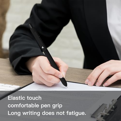 Gel Pens,0.5mm Fine Point Quick Dry Pens Smooth Writing Japanese gel pen,High-End Series Black Ink nurse aesthetic gel pen for Journaling Note Taking(10 Pcs Black Ink- Black shaft pens) - color: 10 Pcs Black shaft pen-Black Ink-0.5mm