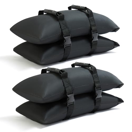 Sand Bags for Weight, 4-Pack 50LBS 1680D Oxford Fabric Sandbags | Sandbags for Weight to Hold Down Umbrella Base, Patio & Cantilever Umbrella Stands, Outdoor Furniture(Without Sand)(4,Medium) - size: 4 x 50lbs