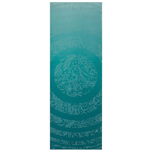 Gaiam Yoga Mat Classic Print, 4mm Non-Slip Mat | Lightweight 4mm print yoga mat with non-slip grip. Ideal for yoga, Pilates & floor workouts at home or studio. - color: Under the Sea