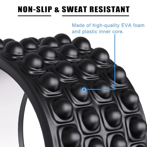 Kipika Back Roller Wheel,Back Stretcher,Back Cracker,Yoga Wheel, Foam Roller for Back Pain Relief and Posture Correction with Massage Ball | Back Stretcher, Back Cracker, Yoga Wheel, Foam Roller for Back Pain Relief and Posture Correction, With Massage Ba