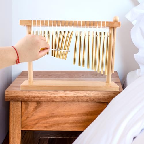 EASTROCK 20 Note Chime Gold Table Wind Chime Bar Percussion Instrument - color: Gold