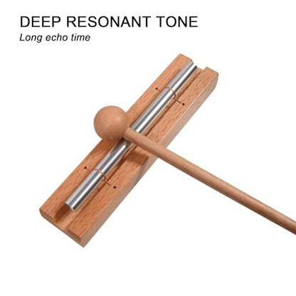 HILAZA 2 Pack Chime for Teacher Classroom Management, Solo Responsive Hand Held Zen Chime Bell Musical Instrument with Mallet for Meditation, Mindfulness - color: SOLO CHIME