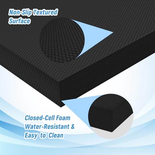 Balance Pad, 20"x16"x2.5" Non-Slip TPE Knee Cushion - color: Black - XL - 20" x 16" x 2.5"